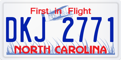 NC license plate DKJ2771