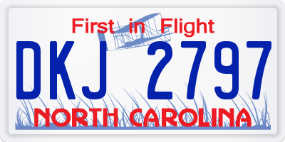 NC license plate DKJ2797