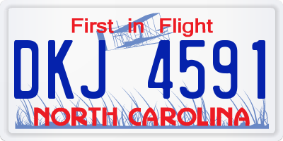 NC license plate DKJ4591