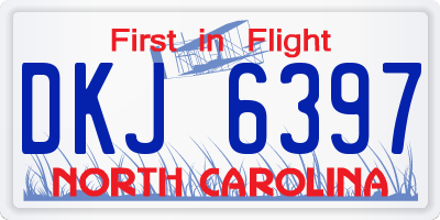 NC license plate DKJ6397