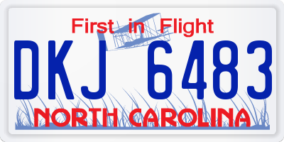 NC license plate DKJ6483