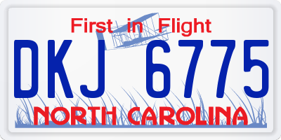 NC license plate DKJ6775