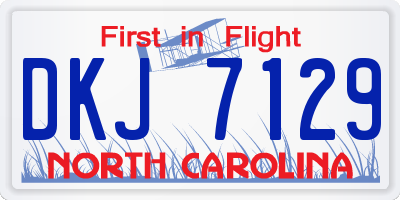 NC license plate DKJ7129