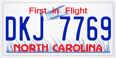 NC license plate DKJ7769