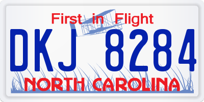 NC license plate DKJ8284