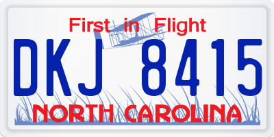 NC license plate DKJ8415
