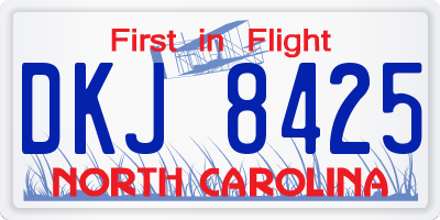 NC license plate DKJ8425
