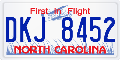 NC license plate DKJ8452