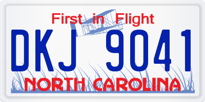 NC license plate DKJ9041