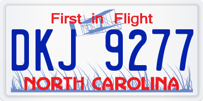 NC license plate DKJ9277
