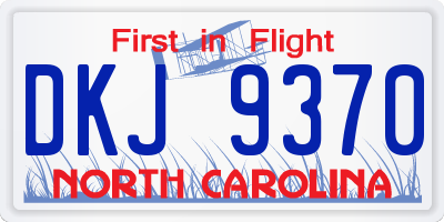 NC license plate DKJ9370