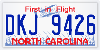 NC license plate DKJ9426