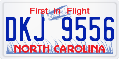 NC license plate DKJ9556