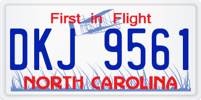 NC license plate DKJ9561
