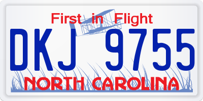 NC license plate DKJ9755