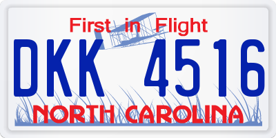 NC license plate DKK4516