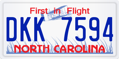 NC license plate DKK7594