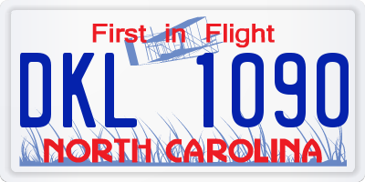 NC license plate DKL1090