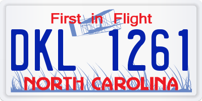 NC license plate DKL1261