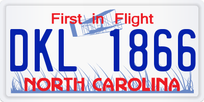 NC license plate DKL1866