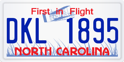 NC license plate DKL1895