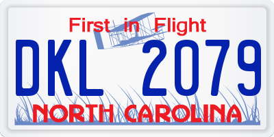 NC license plate DKL2079