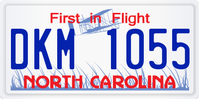 NC license plate DKM1055
