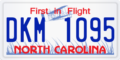 NC license plate DKM1095