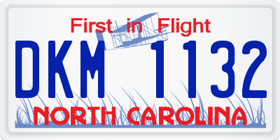 NC license plate DKM1132