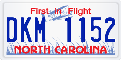 NC license plate DKM1152