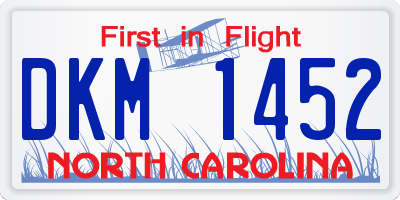 NC license plate DKM1452