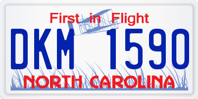 NC license plate DKM1590