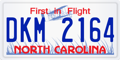 NC license plate DKM2164