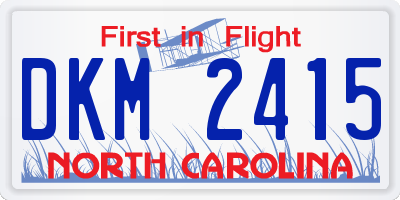 NC license plate DKM2415
