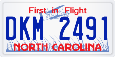 NC license plate DKM2491