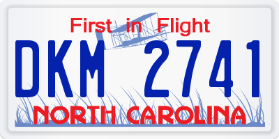 NC license plate DKM2741