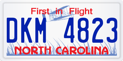 NC license plate DKM4823