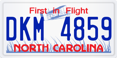 NC license plate DKM4859