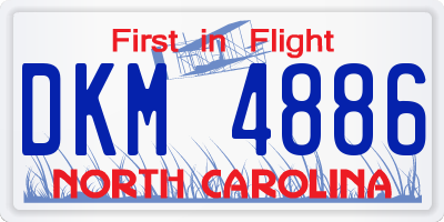 NC license plate DKM4886