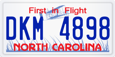 NC license plate DKM4898