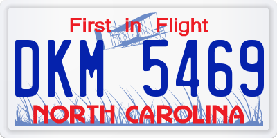 NC license plate DKM5469