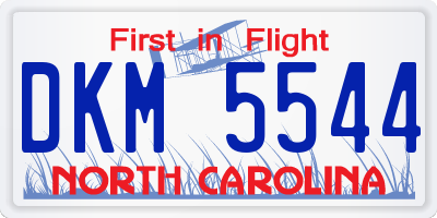 NC license plate DKM5544