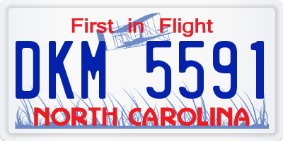 NC license plate DKM5591