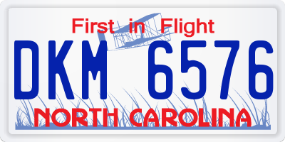 NC license plate DKM6576