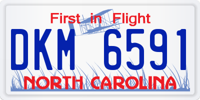 NC license plate DKM6591