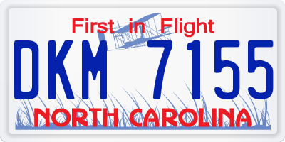 NC license plate DKM7155