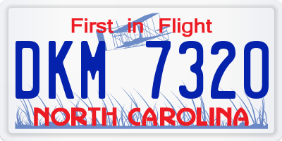 NC license plate DKM7320