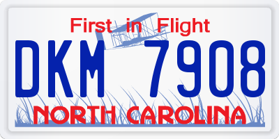 NC license plate DKM7908