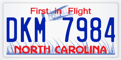 NC license plate DKM7984