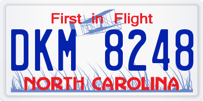 NC license plate DKM8248